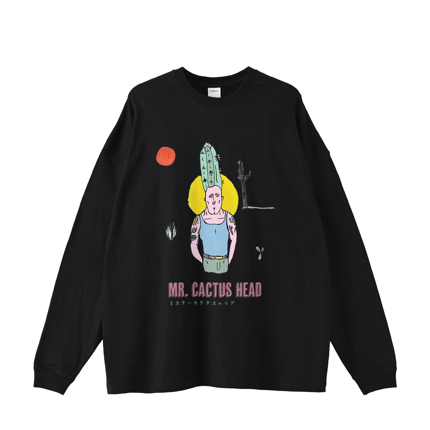 Mr. Cactus Head Long Sleeve T-shirts