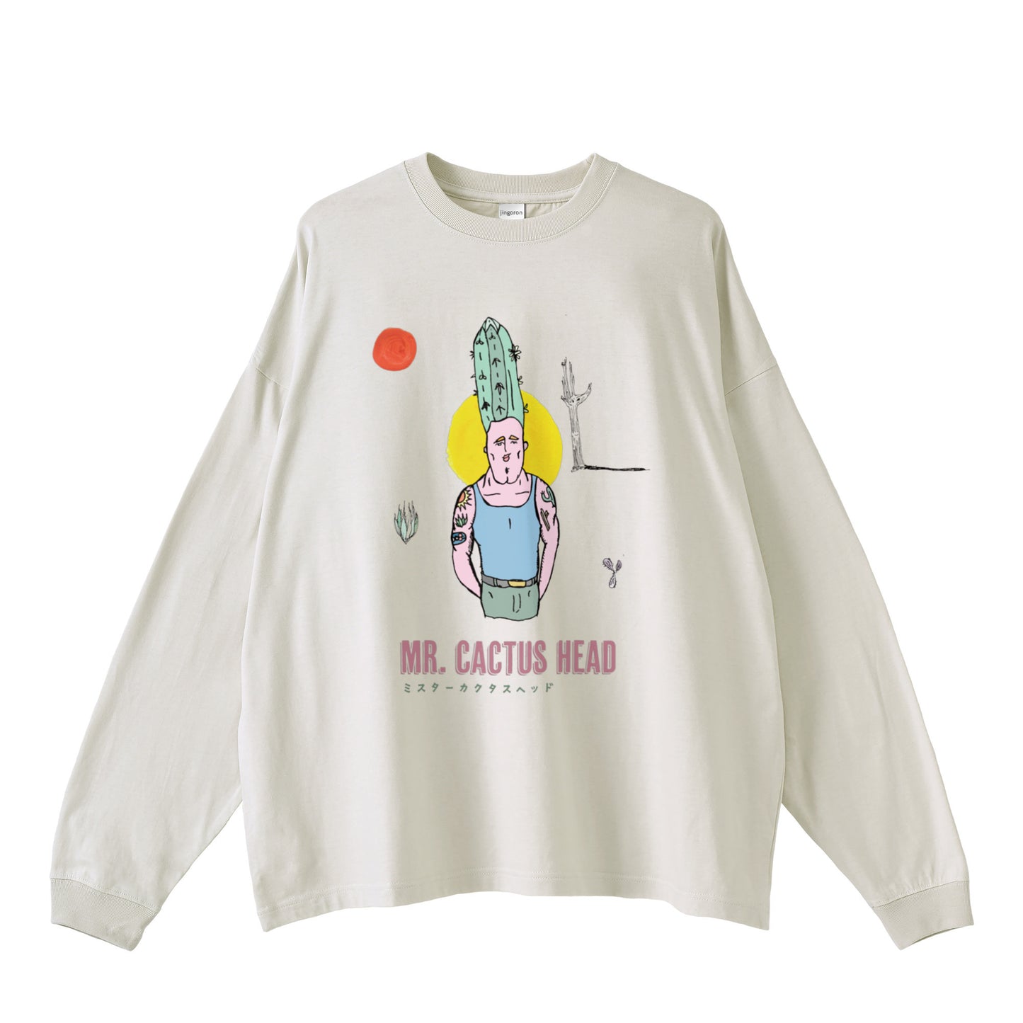 Mr. Cactus Head Long Sleeve T-shirts