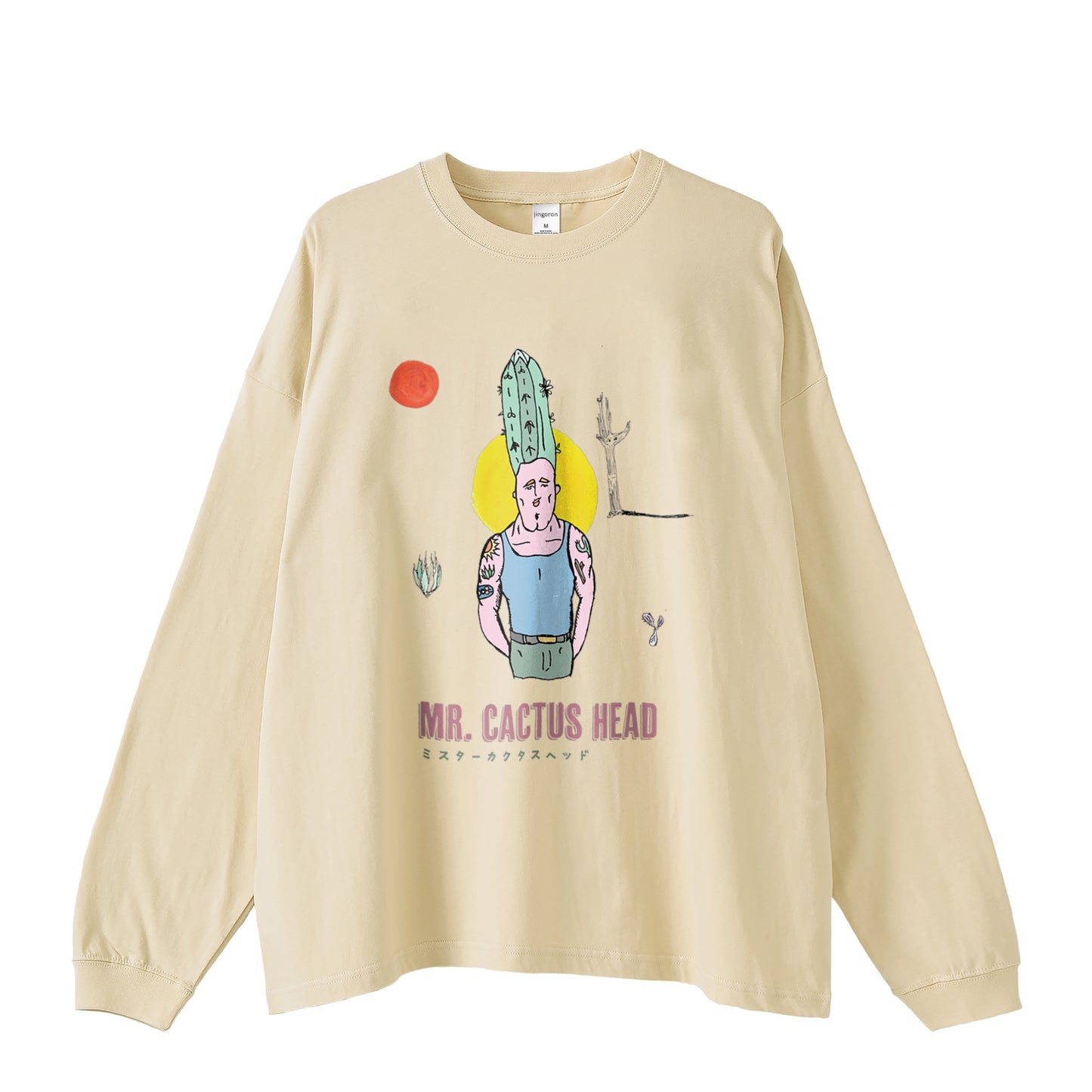 Mr. Cactus Head Long Sleeve T-shirts